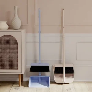 Convenient Storage Modern Folding Plastic Durable Soft Bristle Portable Stylish Dust Cleaning Broom Dustpan Set for Indoor Use