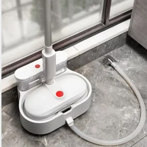 Cordless 360-Degree Rotating Wet/Dry Self-Cleaning Electric Mop with Bucket