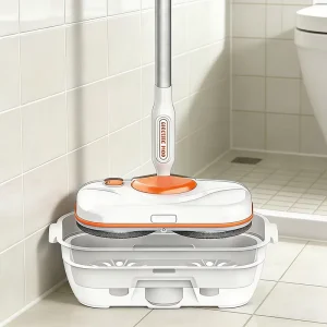 Cordless Electric Floor Cleaning Mop with LED Light Head