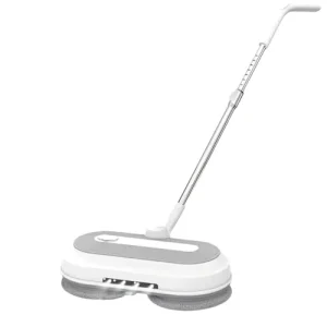 Cordless Electric Mop with 2.0Ah Battery, Dual Spin, 300ml Water Tank, Headlight, and 120L/h Flow Rate