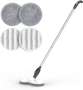 Cordless Electric Spin Mop with Chenille Head for Hardwood, Tile and Laminate Floors