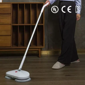 Cordless Electric Spin Mop with Water Spray for Wet and Dry Floor Cleaning, Tiles and Hardwood, CE and KC Certified