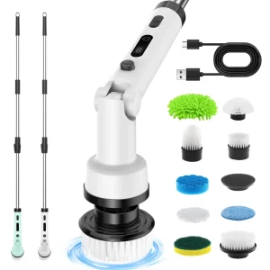 Cordless Electric Spin Scrubber and Spinning Cleaning Brush for Kitchenware and Home Use