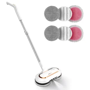 Cordless Electric Steam Spin Mop with Water Tank and LED Headlight
