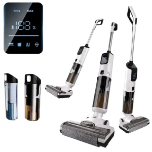 Cordless Handheld HEPA Filter Wet Dry Vacuum Cleaner with Electric Mop and Brushless Motor