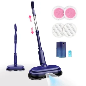 Cordless Spinning Mop for Wet Dry Mopping and Waxing, 30W, 2600mAh, Detachable, For Household Hotel Garage Floors