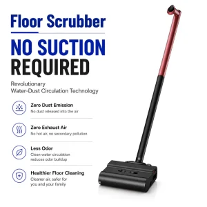 Cordless Water Dust Circulation Vacuum Cleaner Wet and Dry 180° Lay Flat Self Cleaning Floor Cleaner