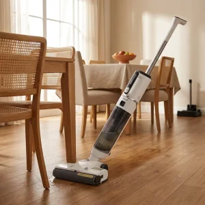 Cordless Wet/Dry Floor Washer Vacuum Cleaner with Dual Tank System and Motorized Brush
