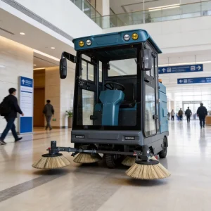 Cost Effective GIYO S2000 Ride On Self Propelled New Compact Electric Commercial Grade Floor Sweeper