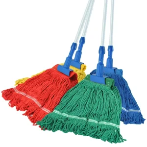 Cotton String Mop Head with Aluminum Pole for Wet and Dry Floor Cleaning