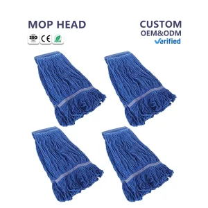 Cotton Wet Mop Head with Extendable Aluminum Handle Rectangle