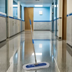 Cotton and Microfiber Push Dust Flat Mop for Floor Cleaning