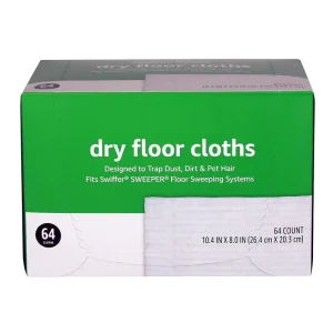 Custom 64pcs 10.4*8inch Polyester Extra Soft Disposable Cleaning Floor Mop Wipes Trap Dust Dirt Pet Hair Fits Floor Sweeping