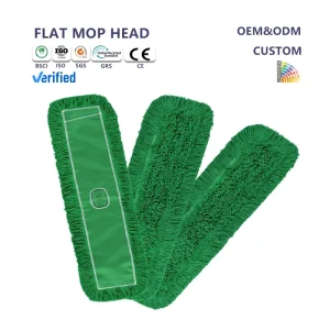 Custom Color High-Absorbency Soft Cotton Mop Head with Sliding Wringing Design