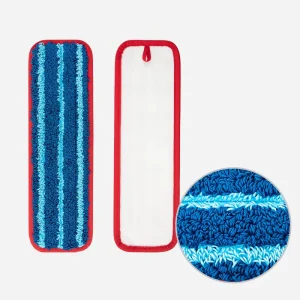 Custom Durable Microfiber Striped Mop Head for Household Cleaning Floor 100% Polyester Flat Mop Pads Replacement