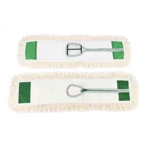 Custom Industrial Cotton Dust Mop Head Heavy-Duty Zipper Design Refill
