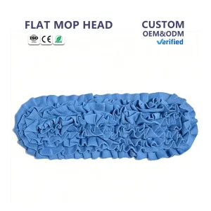 Custom Microfiber Flat Mop Head for Home or Hotel Floor Cleaning