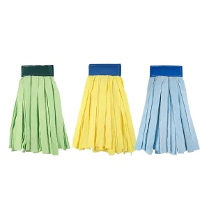 Custom Microfiber Wet Floor Mop with Screw Attachment Head Refill for Commercial Floor Cleaning