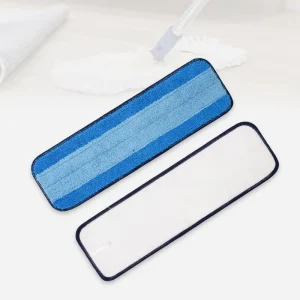 Custom Reusable Coral Velvet Microfiber Flat Mop Replacement Pad with Velcro