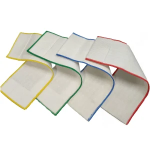 Custom-Size Patterned Dry Microfiber Flat Mop Pad with Aluminum Pole