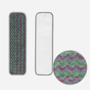 Custom Wet and Dry Durable Microfiber Zigzag Mop Heads with Velcro Reusable Flat Mops Pads Replacement for Floor Cleaning