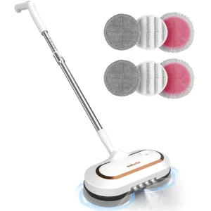 Customizable Electric Cordless Spin Mop, 65dB Low Noise, Wet and Dry Floor Cleaning