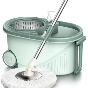 Customized 360 Microfiber Spin Mop with Stainless Steel Twisted Pole
