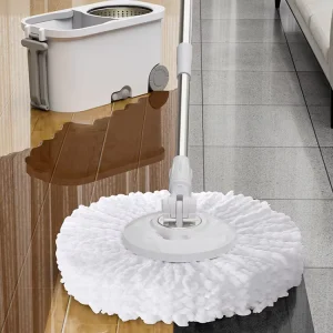 Customized 360 Microfiber Spin Mop with Stainless Steel Twisted Pole