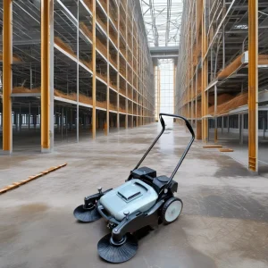 Customized Electric Walk-Behind Hand-Push Floor Sweeper with Cleaning Nozzles