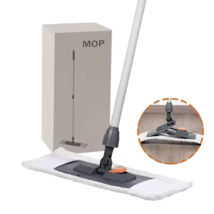 Customized Hands free Microfiber Flat Mop Wet and Dry Dual use Floor Cleaning Flat Mop