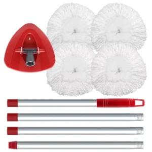 Customized Ultra Fine Fiber Rotating Mop Accessories Triangular Mop Base Rotating Mop Replacement Head