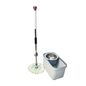 D007 360-Degree Rotating Self-Cleaning Microfiber Wet/Dry Spin Mop with Bucket Set