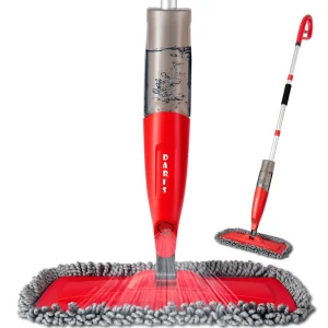 DARIS 360 Degree Swivel Mop with Spray Function Dust Flat Magic Mop Microfiber Easy Cleaning Household Mop