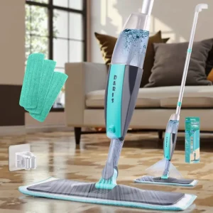 DARIS Best Selling Microfiber Spray Mops Sticky Cloth Wet Dry Flat Floor Mops for Floor Cleaning Houseware Mops Turquoise