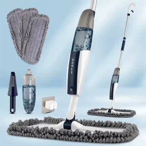 DARIS Household Wet Spray Mops for Floor Cleaning with 3 Washable Pads Microfiber Dust Floor Mop with Sprayer Mopping