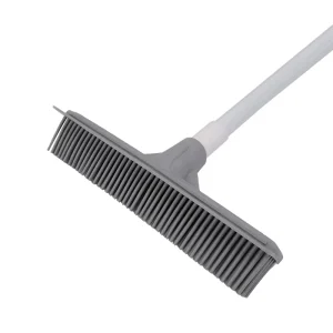 DOOSO Floor Scrubbing Broom 2 in 1 Magic Rubber Broom with Rubber Seal with Squeegee
