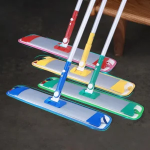DS1879 Rotatable Wet and Dry Floor Cleaning Mop with Detachable Microfiber Head and Aluminum Alloy Pole