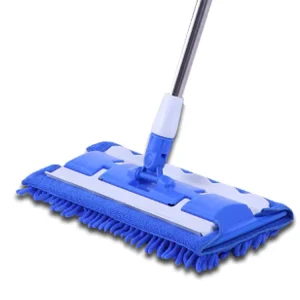 DS1930 360-Degree Rotating Flat Microfiber Chenille Dust Mop, Reusable Dry Floor Mop