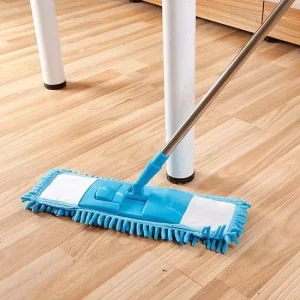 DS2648 Long-Handle Chenille Microfiber Flat Mop for Kitchen, Bathroom, and Wood Floors
