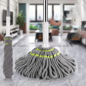 DS4616 Heavy Duty Self-Wringing Floor Mop for Hardwood, Vinyl, Tile, and Bathroom Floors with Long Handle