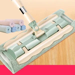DS4710 Wet and Dry Microfiber Flat Dust Mop with Stainless Steel Handle for Hardwood, Laminate and Tile Floors