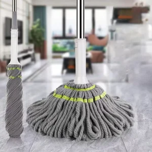 DS4827 Heavy Duty Easy Squeeze Wet Mop Long Handle Microfiber Mops for Hardwood Floor Cleaning Self Wringing Twist Floor Mops
