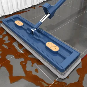 DS4835 Household Floor Mop Cleaner for Wet and Dry Use 360 Rotating Washable Microfiber Mop Reusable Large Flat Mop