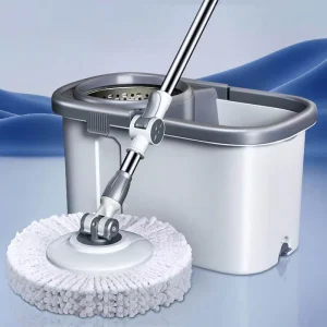 DS5083 Microfiber Floor Cleaner Adjustable Floor Mop Microfiber Mop Easy Wring Spinning Mop and Bucket Set for Cleaning