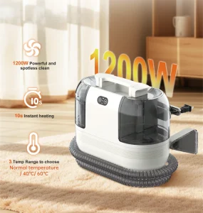 DY503B Hot Water Wet-Dry Vacuum Carpet Spot Cleaner with 3 Brushes for Sofas, Carpets, and Upholstery