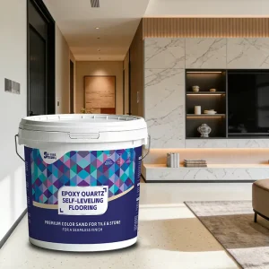 Decorative Epoxy Colored Sand Floor Coating Self-Leveling Anti-Slip High-Gloss for Commercial Floors
