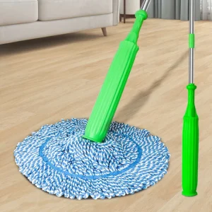 Dehydrated Microfiber Mop Head Wet and Dry Twist Mop with Detachable Pole