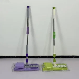 Detachable Microfiber Flat Mop with Long Handle for Wet and Dry Floor Cleaning