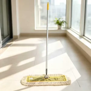 Detachable Natural White Cotton Yarn Dust Mop with Aluminum Handle
