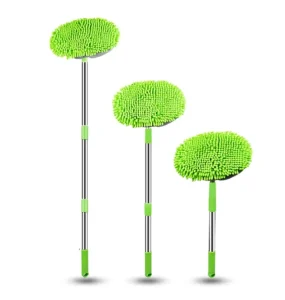 Detachable Rotating Chenille Microfiber Car Wash Mop Head and Duster Brush